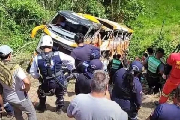 Tragedia en un viaje de egresados: 11 personas murieron luego de que un micro escolar cayera por un precipicio