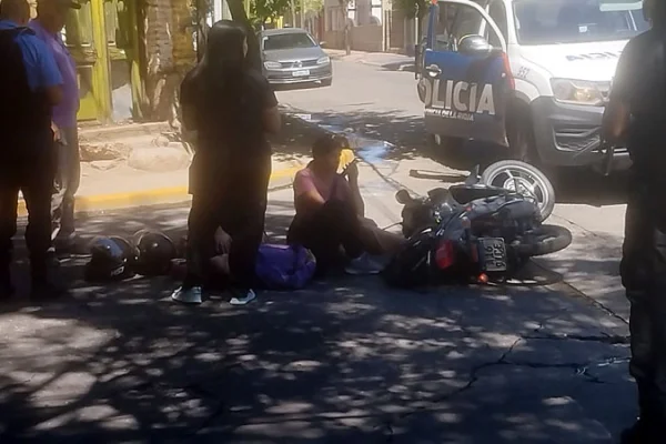 Una mujer resultó herida tras un siniestro vial en el centro