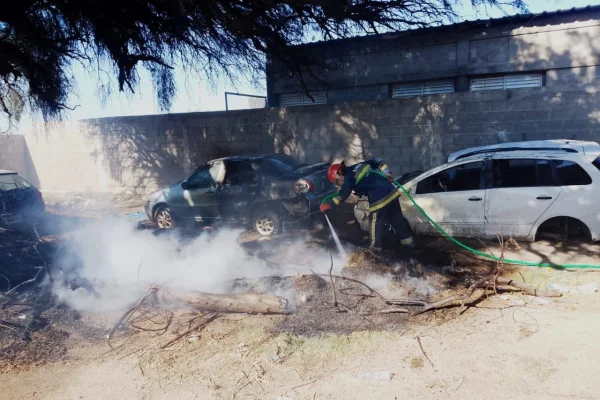 Se incendio un auto en Chepes