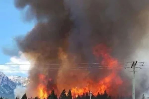 Epuyén: los bomberos contuvieron el flanco izquierdo del incendio