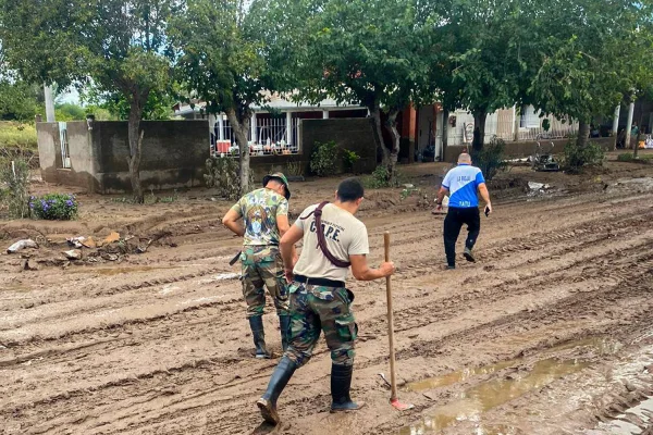 El CAPE se sumó a los trabajos para recuperar a Chamical tras el temporal