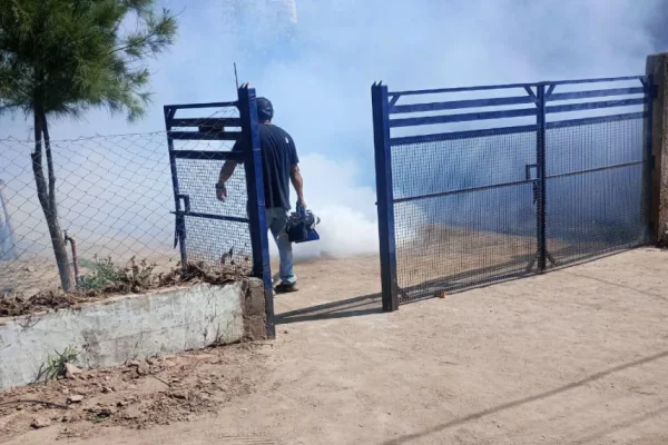 Realizan tareas de desinfección y fumigación en los barrios de Chamical