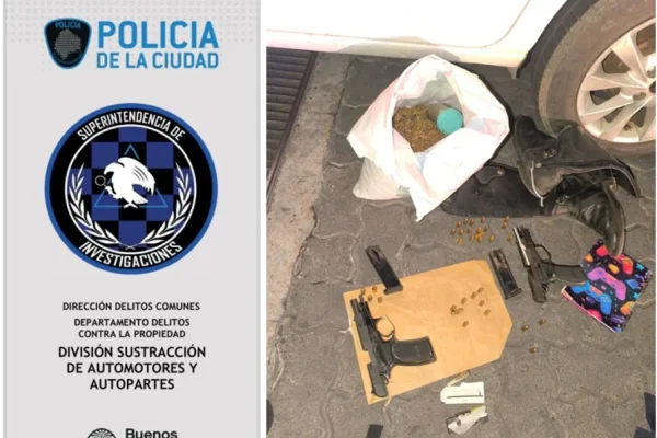 Arrestaron a dos policías bonaerenses que circulaban en contramano y con droga en el baúl