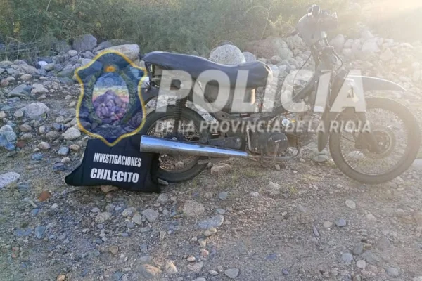 Recuperan una motocicleta robada en Chilecito