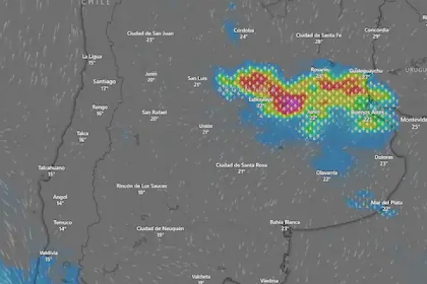 Alerta amarilla por tormentas para este martes en La Rioja y otras provincias