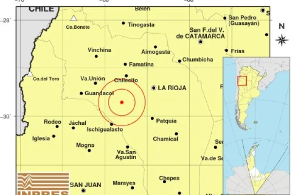 Sismo en el oeste riojano