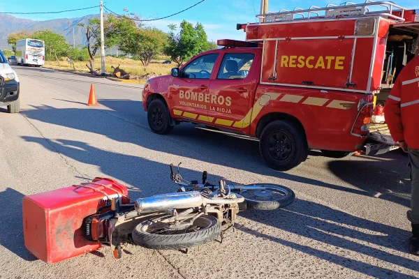 Motociclista sufrió lesiones tras un choque