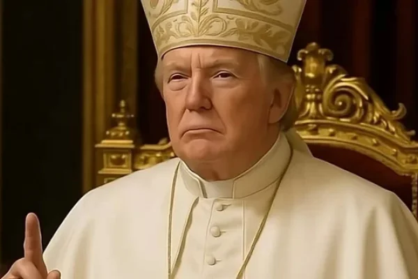 La imagen viral de Trump como Papa que generó polémica a días del Cónclave en el Vaticano