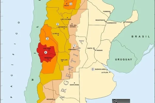 El mapa de la amenaza sísmica: ¿En qué nivel se encuentra La Rioja?