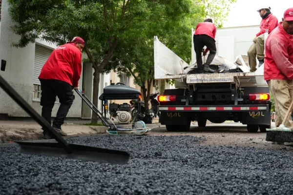La Municipalidad tapó baches en Benjamín de la Vega