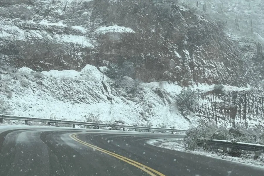 Nieve en la cuesta de Miranda. Nieve en la cuesta de Miranda.