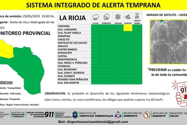 Alerta por posible niebla para la Capital y otros seis departamentos