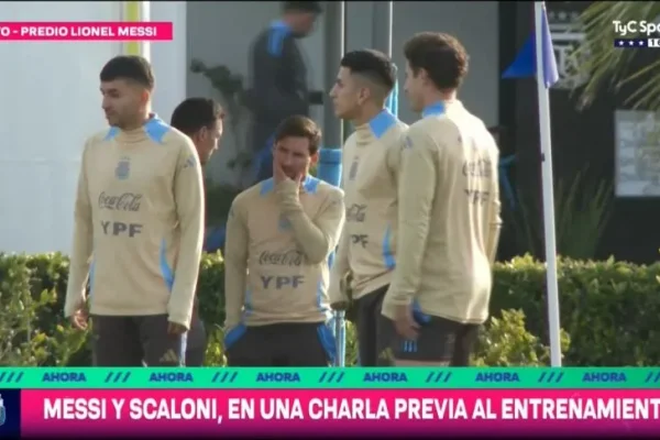 Charla Messi-Scaloni y posible 11: lo que se vio del entrenamiento de la Selección Argentina