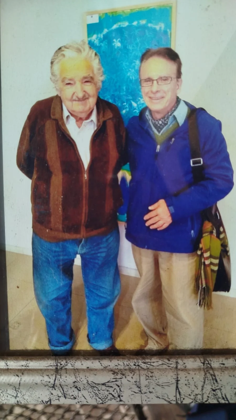 Con José Pepe Mujica al recibir la mención Honoris Causa en La Rioja