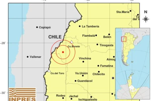 Tembló la precordillera riojana
