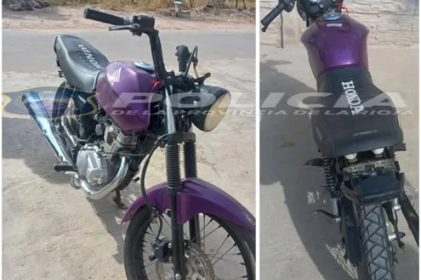 La policia secuestró una motocicleta por un hecho de estafa en Chamical
