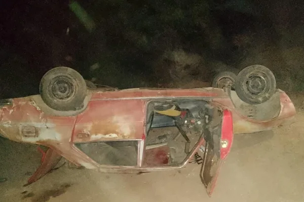 Se quedó dormido al volante y volcó en Ruta 75