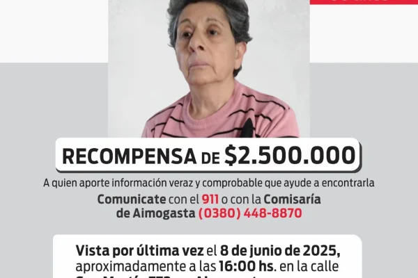Ofrecen recompensa de 2.5 millones por datos de Nené Quinteros