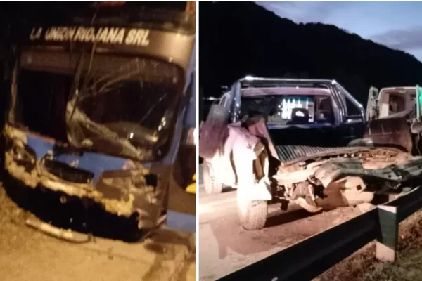 Un colectivo con delegación riojana se accidentó en Jujuy