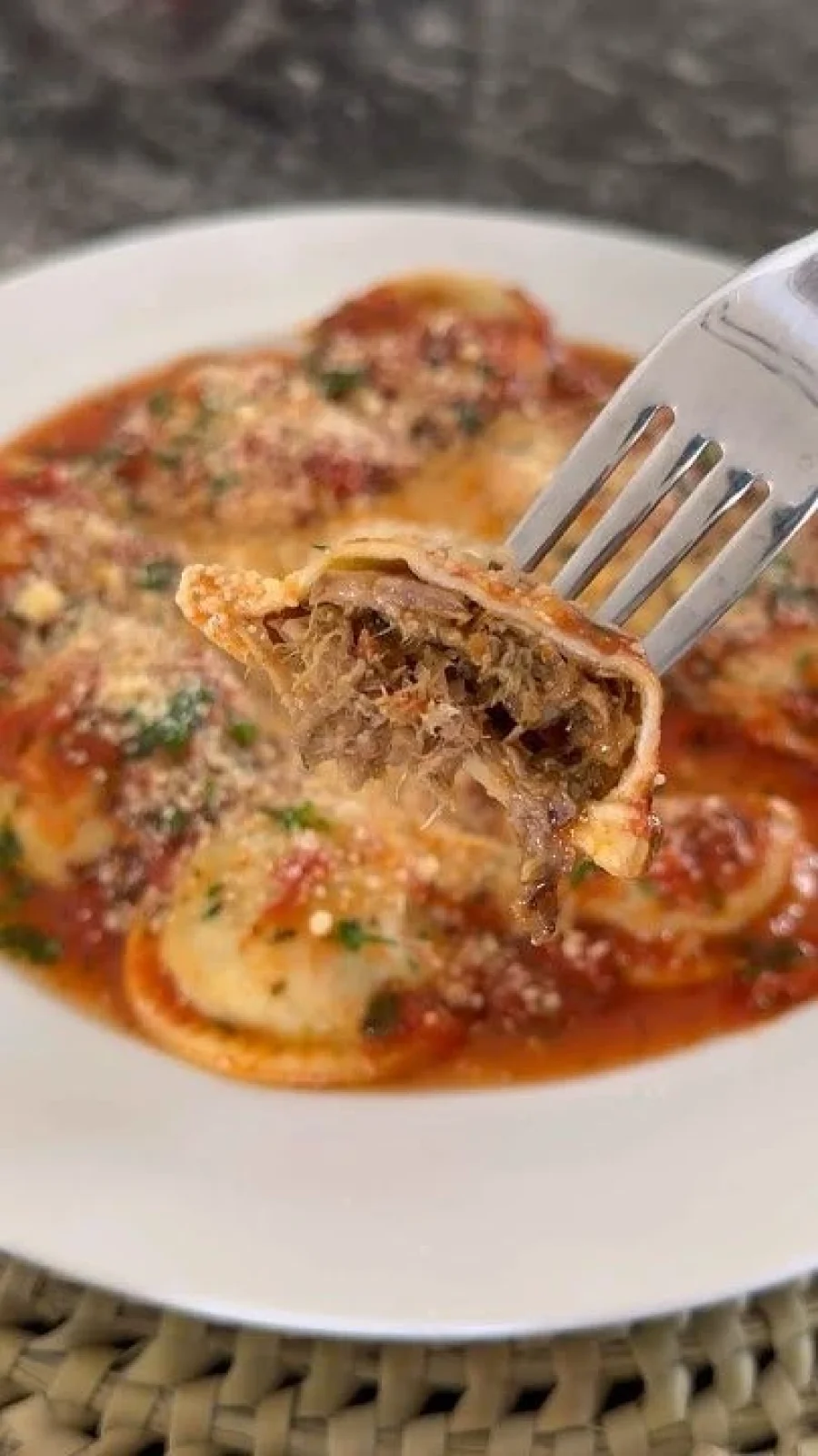 Estos ravioles caseros son deliciosos.