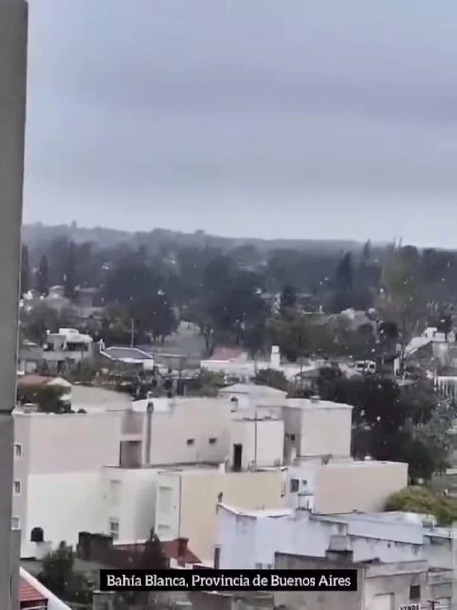 Vecinos de Bahía Blanca registraron nevadas durante esta mañana
