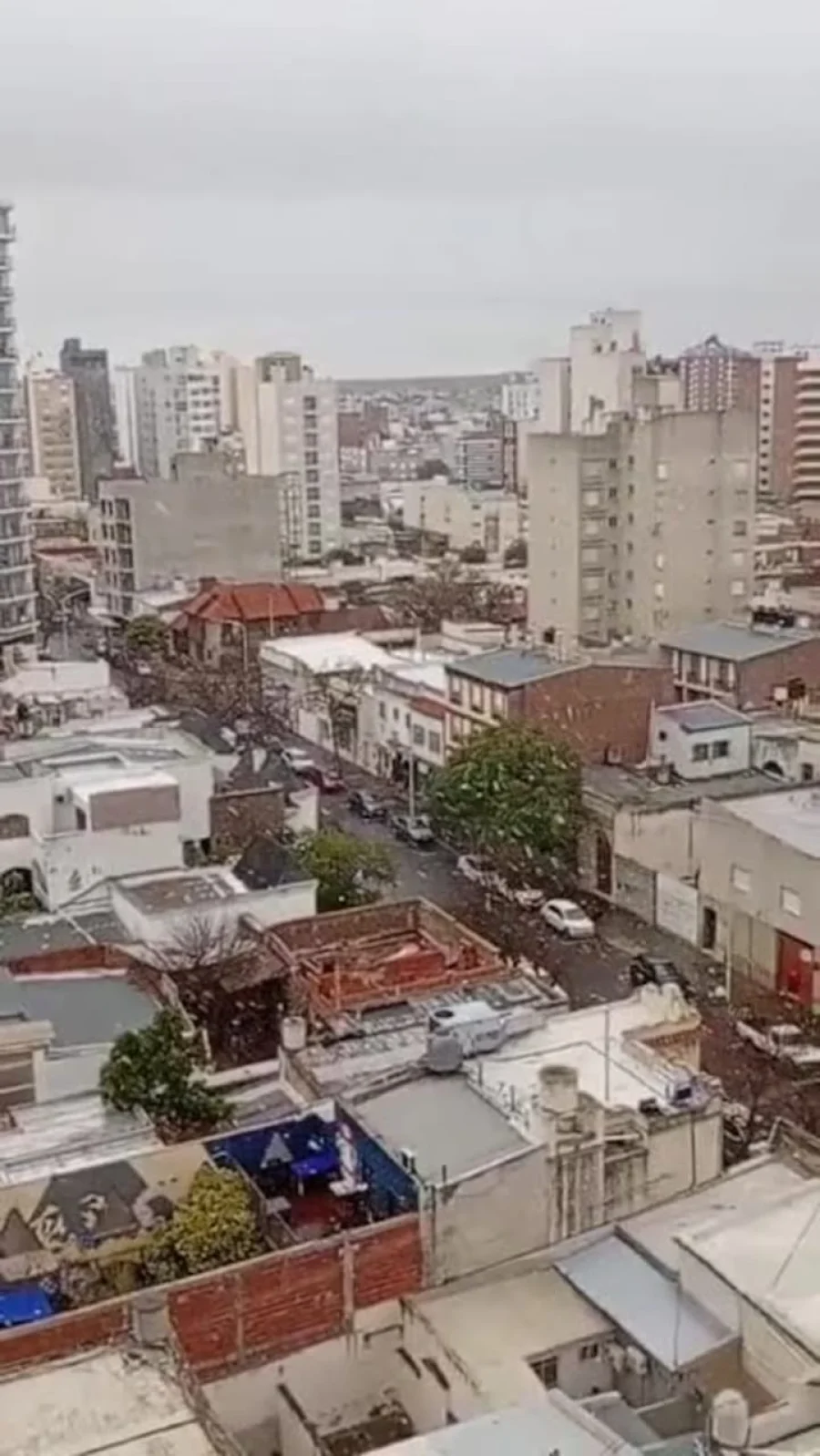 Bahía Blanca registró algunas nevadas durante esta mañana