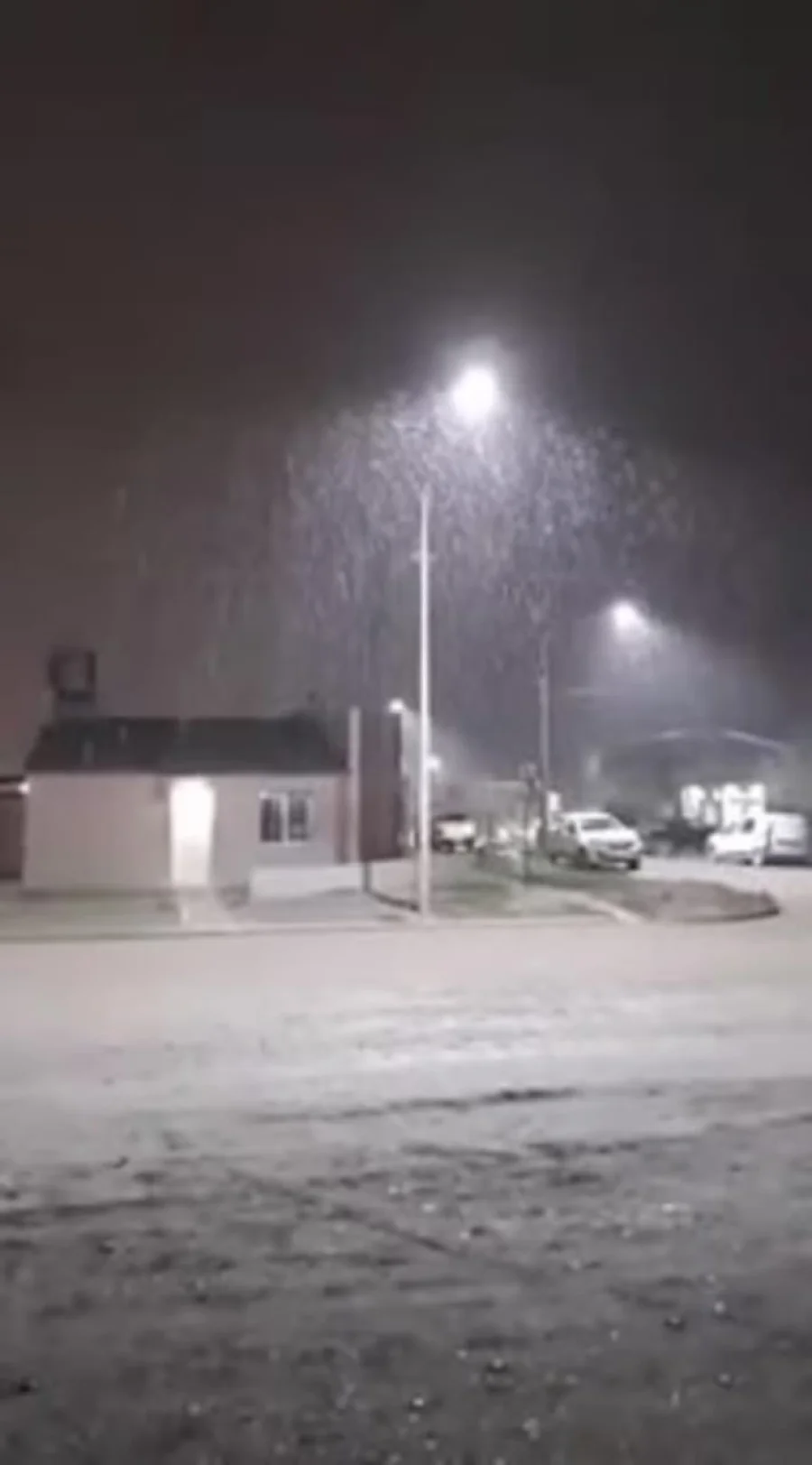 En Córdoba también se registraron nevadas durante la madrugada