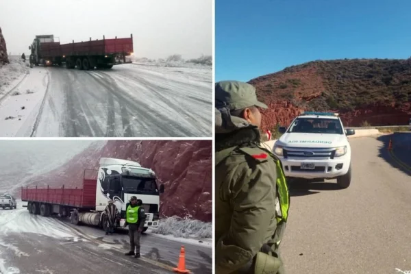 Liberaron el tránsito en Ruta 40 tras la obstucción por un camión que quedó atravesado
