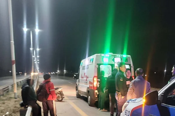 Motociclista derrapó en Ruta 38 y sufrió heridas