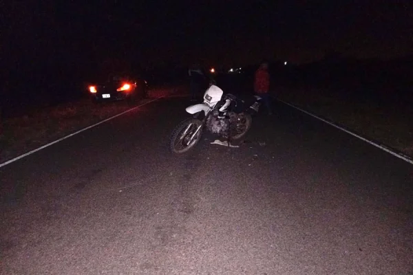 Un motociclista resultó con heridas tras chocar con un caballo suelto