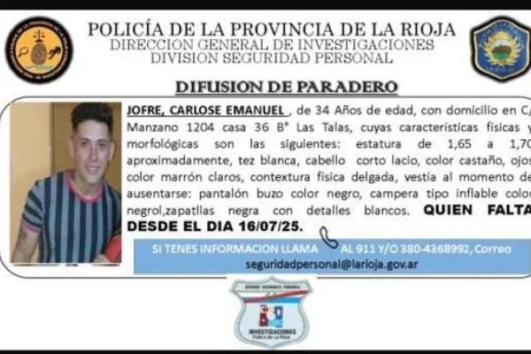 La Policía busca a un hombre en toda la provincia