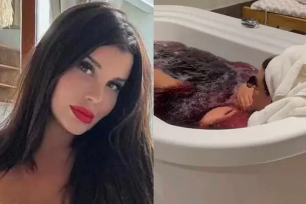 Charlotte Caniggia se bañó en una bañadera con vino y explicó los beneficios: “Ayuda al rejuvenecimiento”