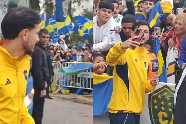 Boca y Paredes tuvieron un gran recibimiento en Santiago