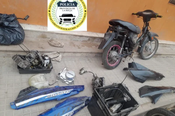 La Policia recuperó motopartes, una motocicleta y detuvo a una persona