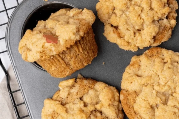 Muffins con crumble de manzana: ideales para la merienda