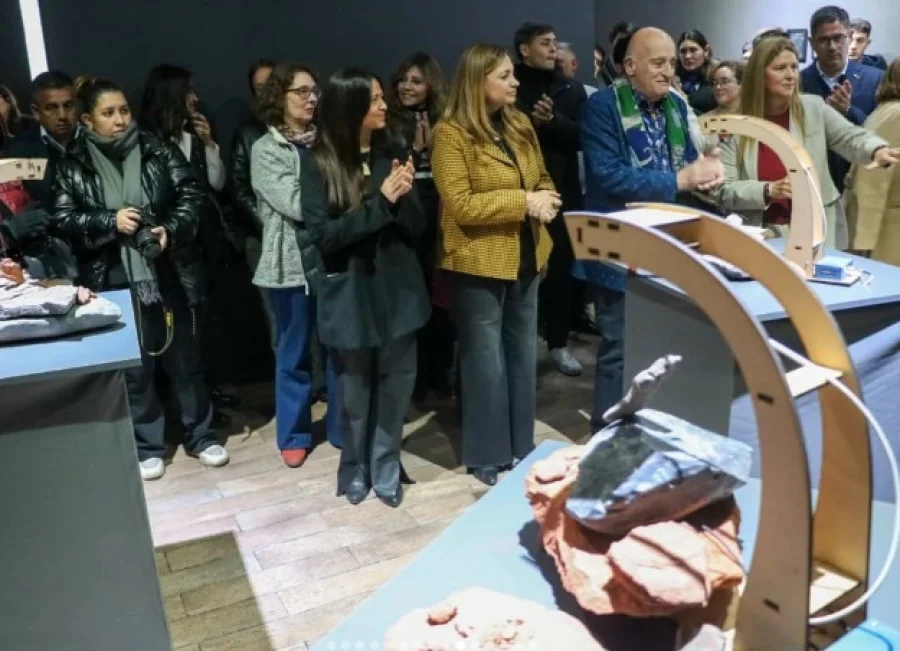 Foto tomada en la inauguración formal que se realizó en La Rioja de estas muestras.