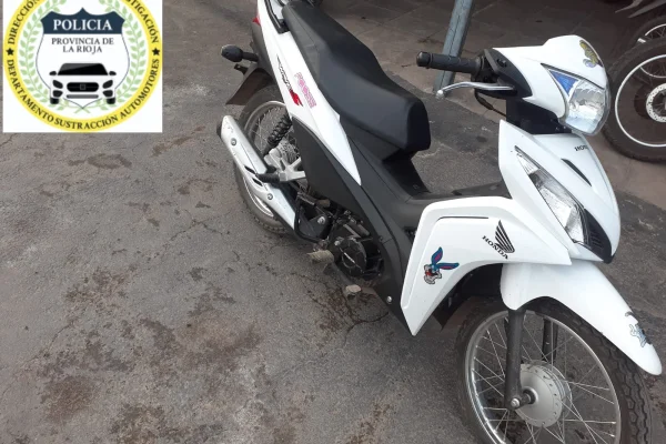 Investigaciones secuestró una moto que tenia pedido de captura