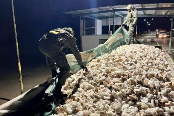 Gendarmería secuestró un camión con 30 toneladas de cuarzo sin documentación en regla
