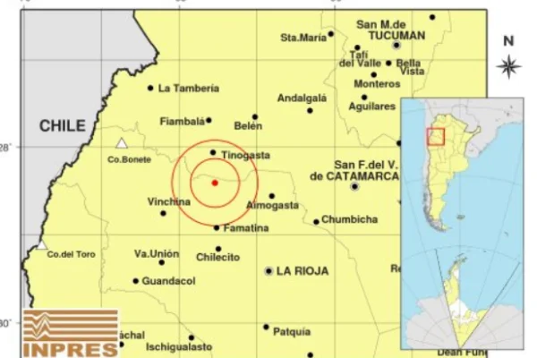 Sismo de considerable magnitud tuvo su epicentro en La Rioja