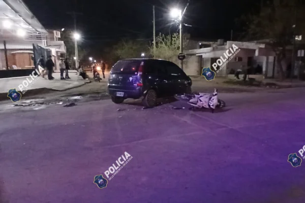 Siniestro vial dejó a un motociclista con fractura