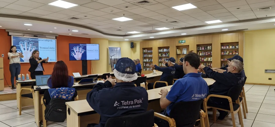Actividad. En el marco de la Semana de la Higiene, Seguridad y Salud organizada por la empresa.