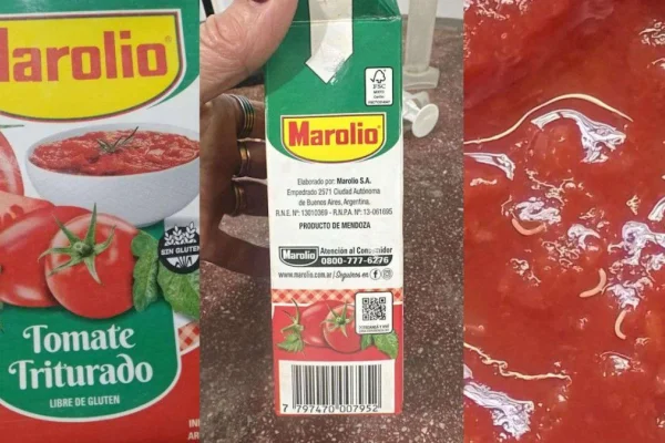 Detectan gusanos en el puré de tomate de una reconocida marca: cuál es el lote afectado que piden no consumir