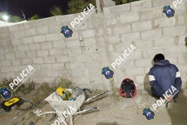 La Policía lo agarró tras robar en una obra en construcción