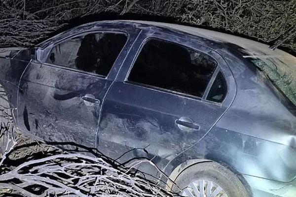 Se estrelló contra un alambrado y abandonó su auto