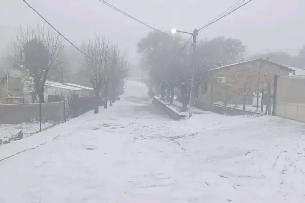 La Tormenta de Santa Rosa llevó nieve a San Luis