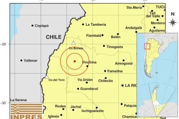 Tembló la precordillera riojana