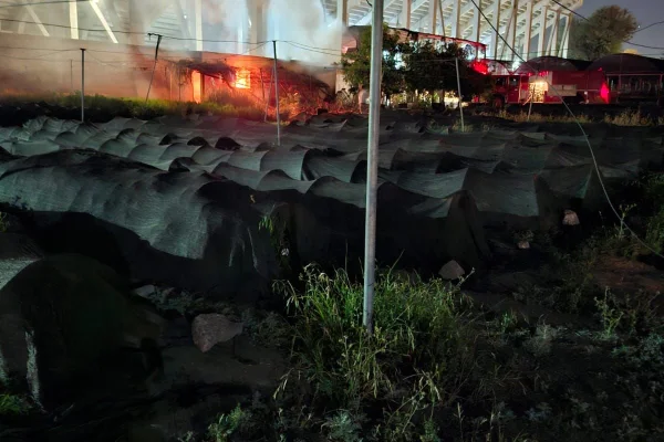 Incendio en un vivero del barrio Facundo Quiroga provocó daños materiales