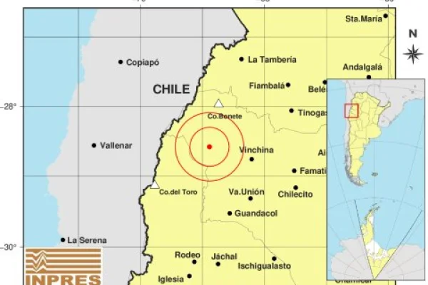Tembló la precordillera riojana