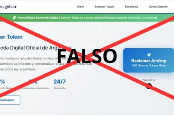 El Gobierno aclaró que es falso el sitio web del Hospital Sommer que promociona una criptomoneda