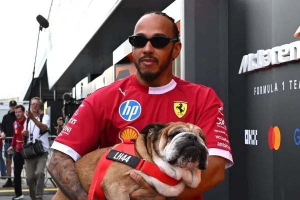 Falleció Roscoe, el perro que acompañó a Lewis Hamilton durante toda su carrera